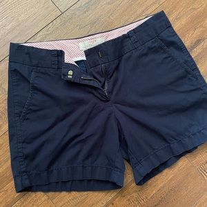 J.Crew 100% Cotton Womens Shorts Broken In Chino Navy Size 2
